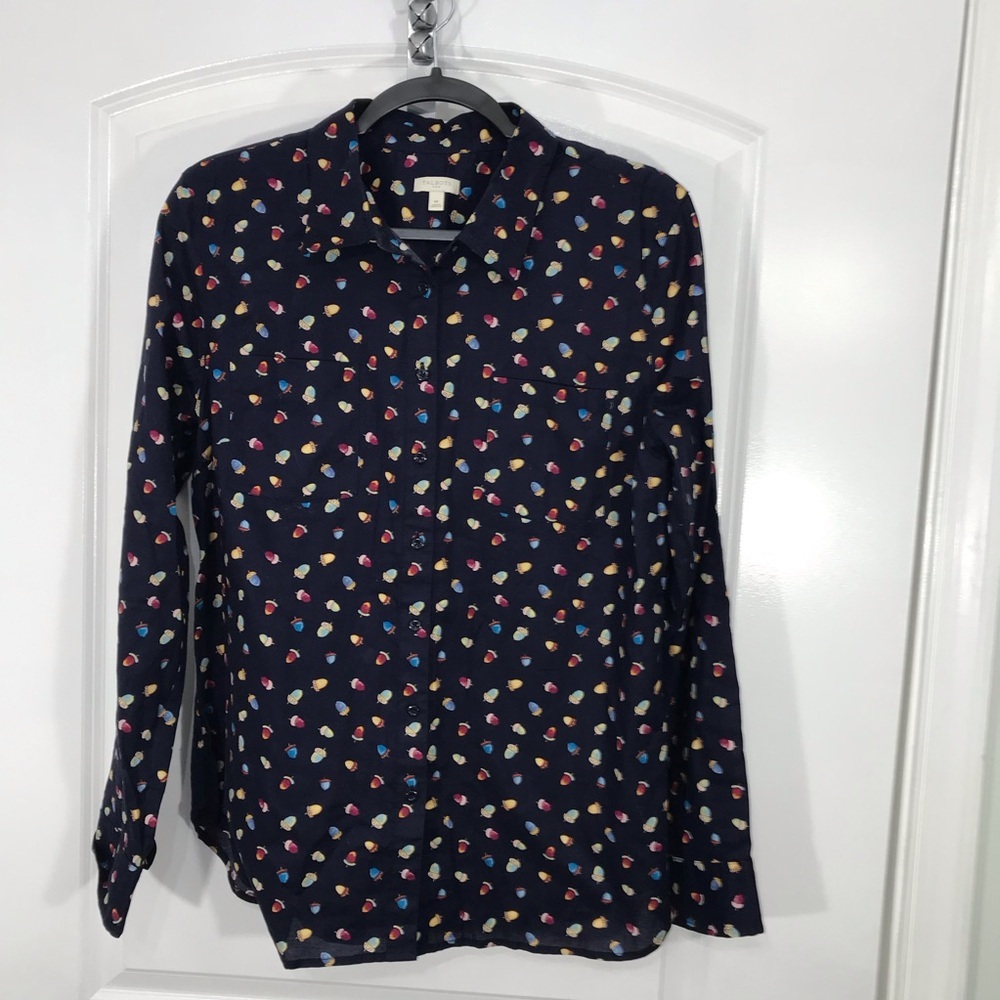 Talbots Women’s Colorful Patterned Button-Up Shirt Size Medium CB-04